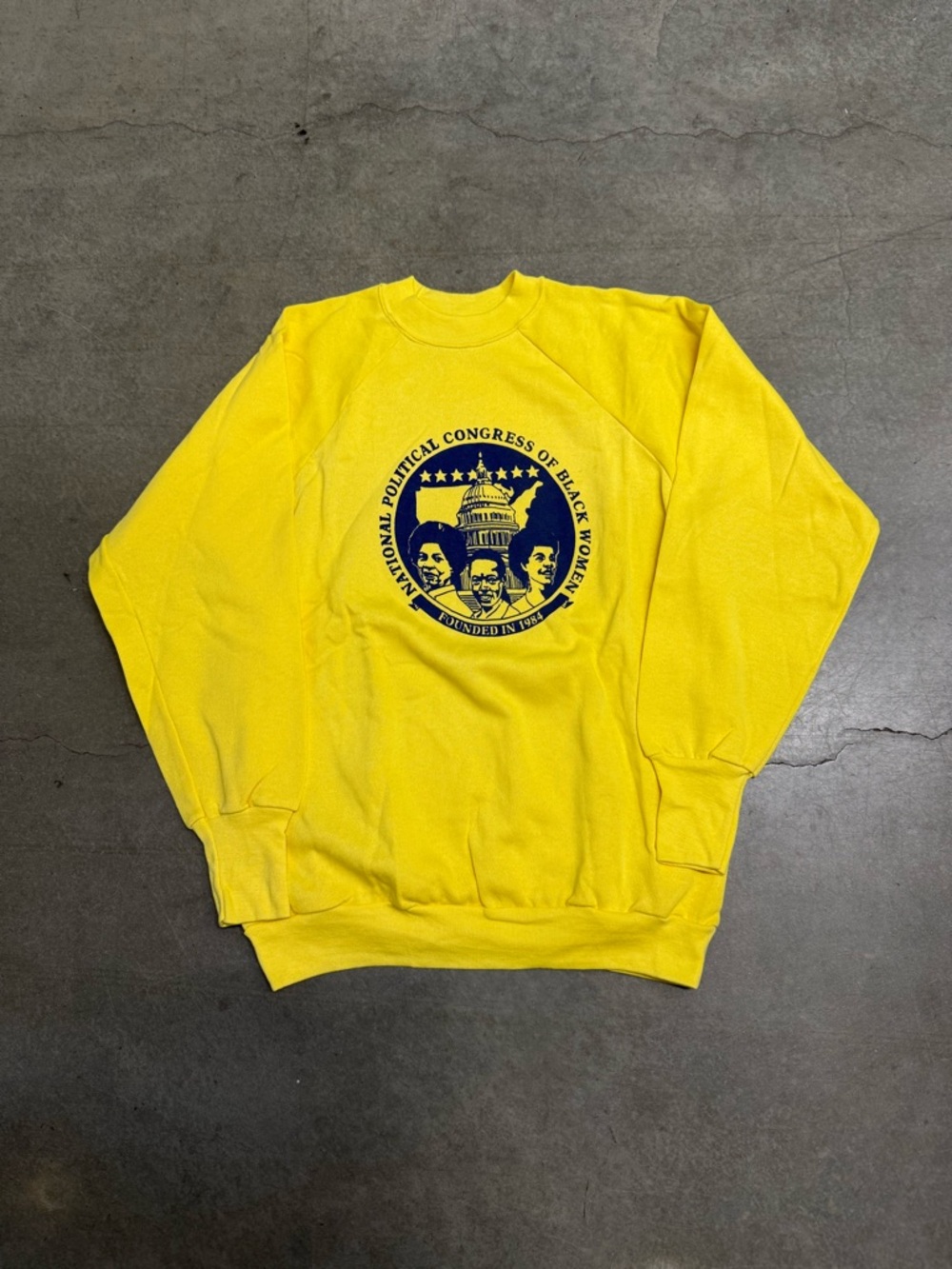 Vintage 80’s National Political Congress Of Black Women Sweatshirt L Deadstock